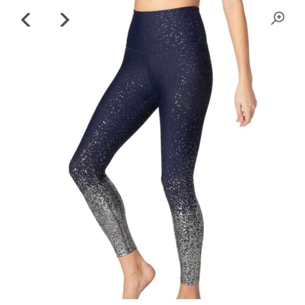Beyond Yoga Navy Ombre Speckled High-Waist Leggings